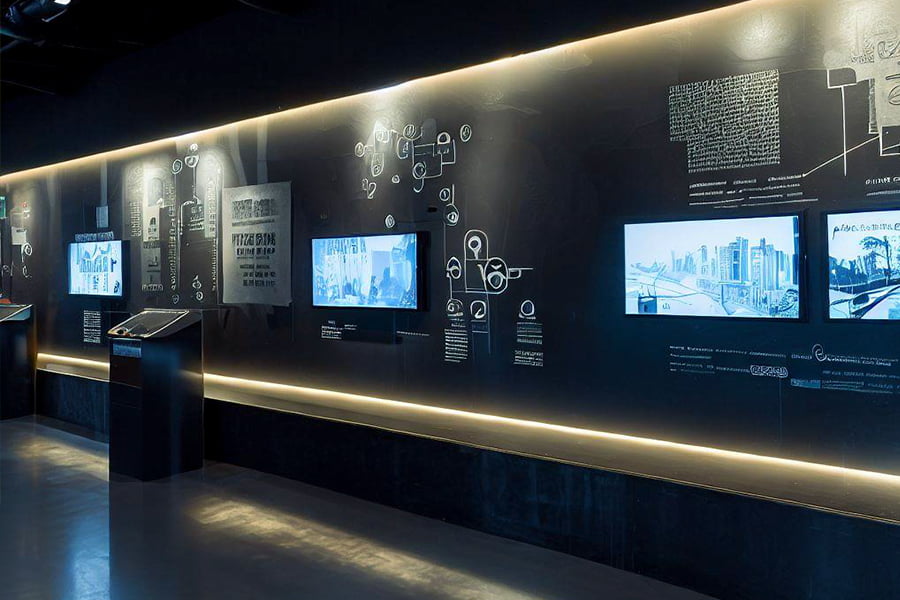 展廳設(shè)計，展廳設(shè)計效果圖，九來九往展廳設(shè)計公司