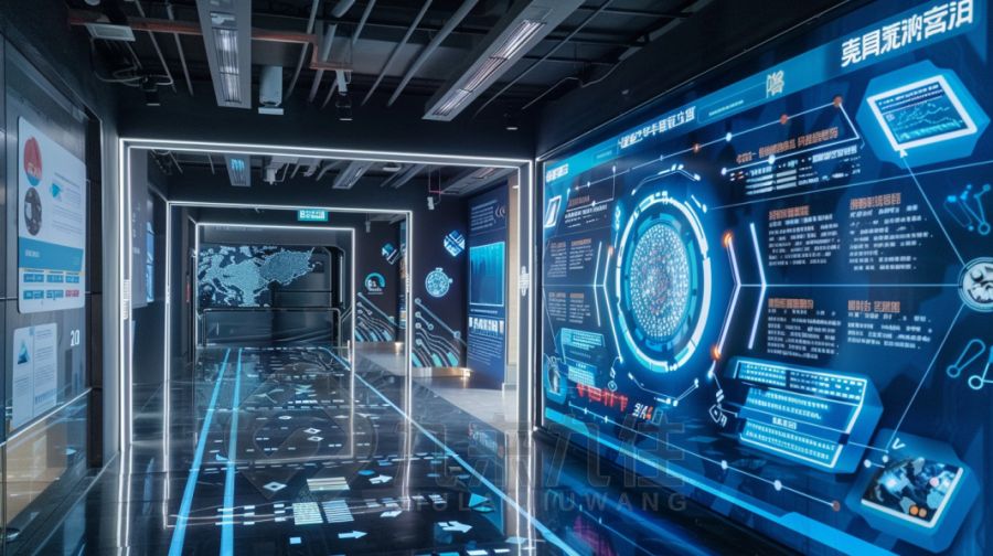 現(xiàn)代展廳設(shè)計(jì),環(huán)保材料應(yīng)用,多媒體互動設(shè)備