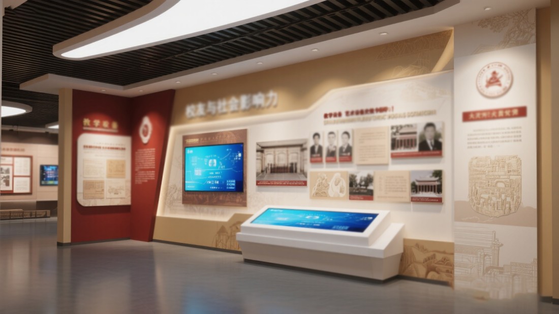 校史館設(shè)計(jì)效果圖，校史展館