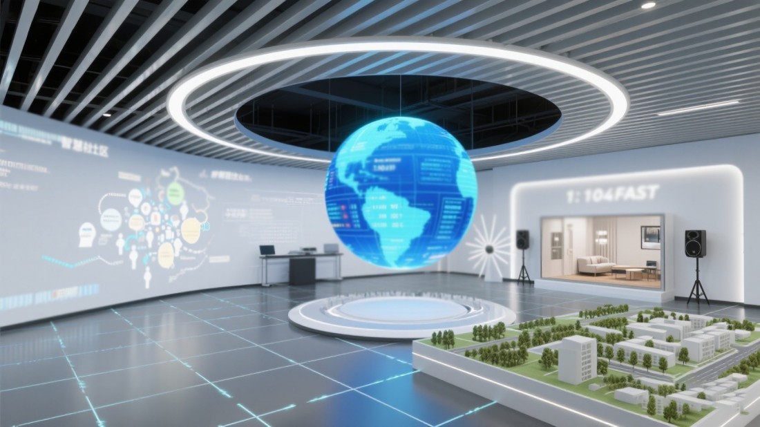 多媒體公司展廳設(shè)計(jì)效果圖